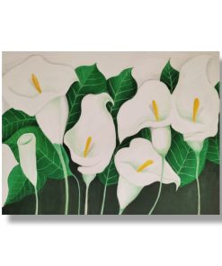 White Lilly Floral Painting