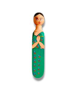 Hand painted wooden door stopper ; Air hostess